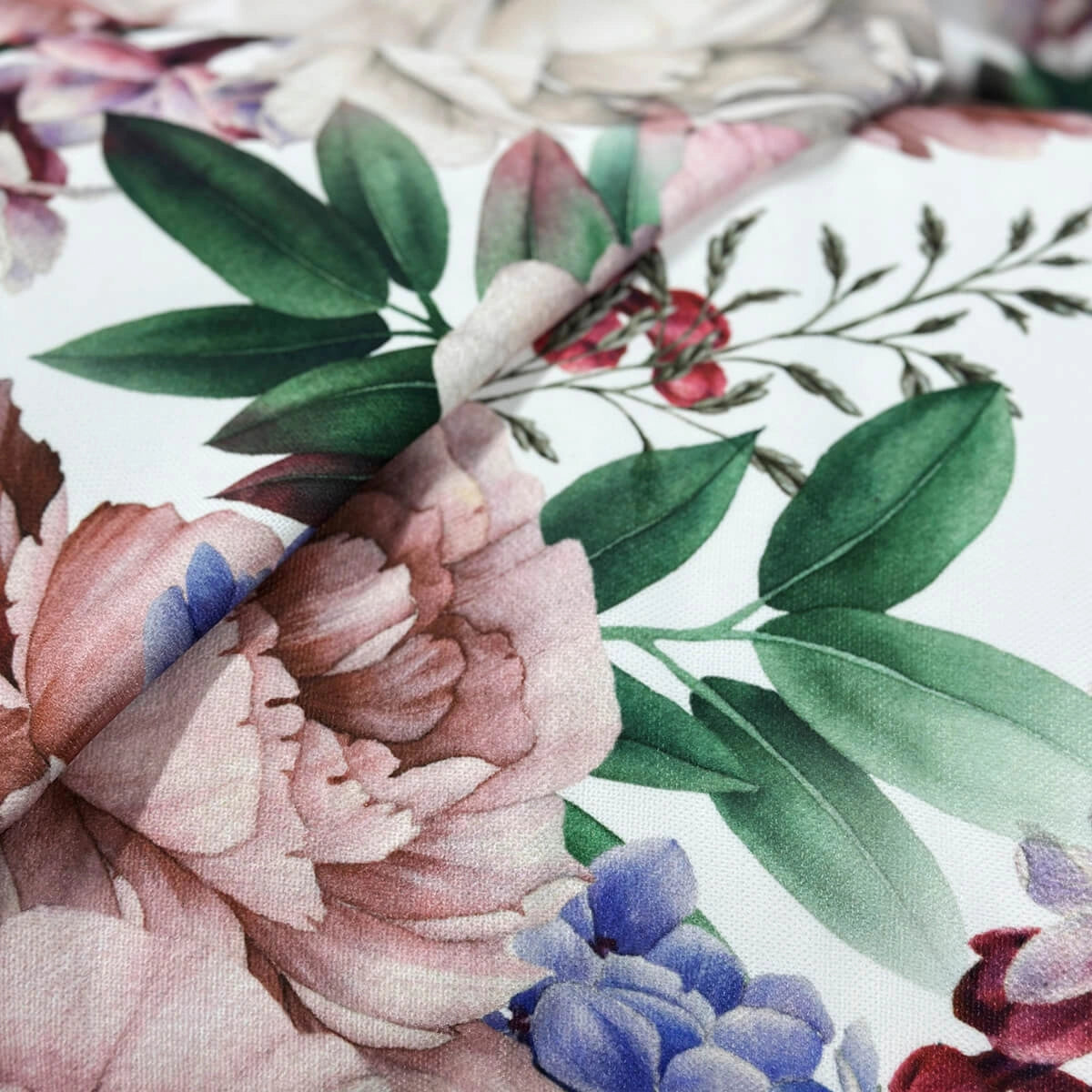 Curtains fabric floral with Hydrangea