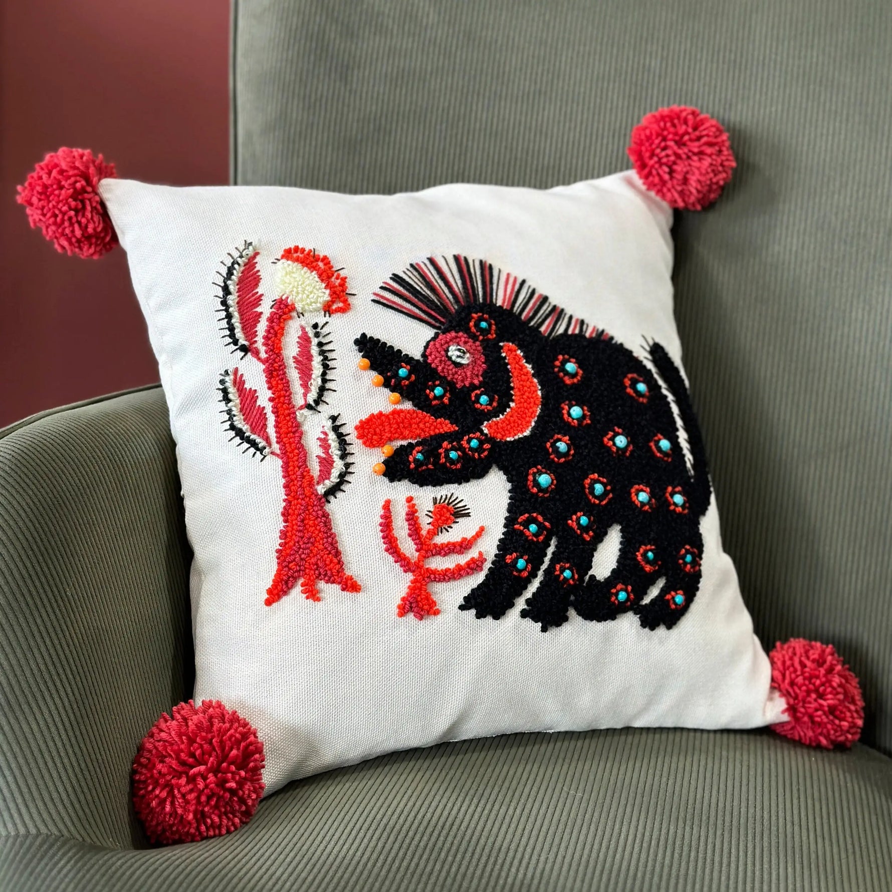Pillowcase handmade with beast