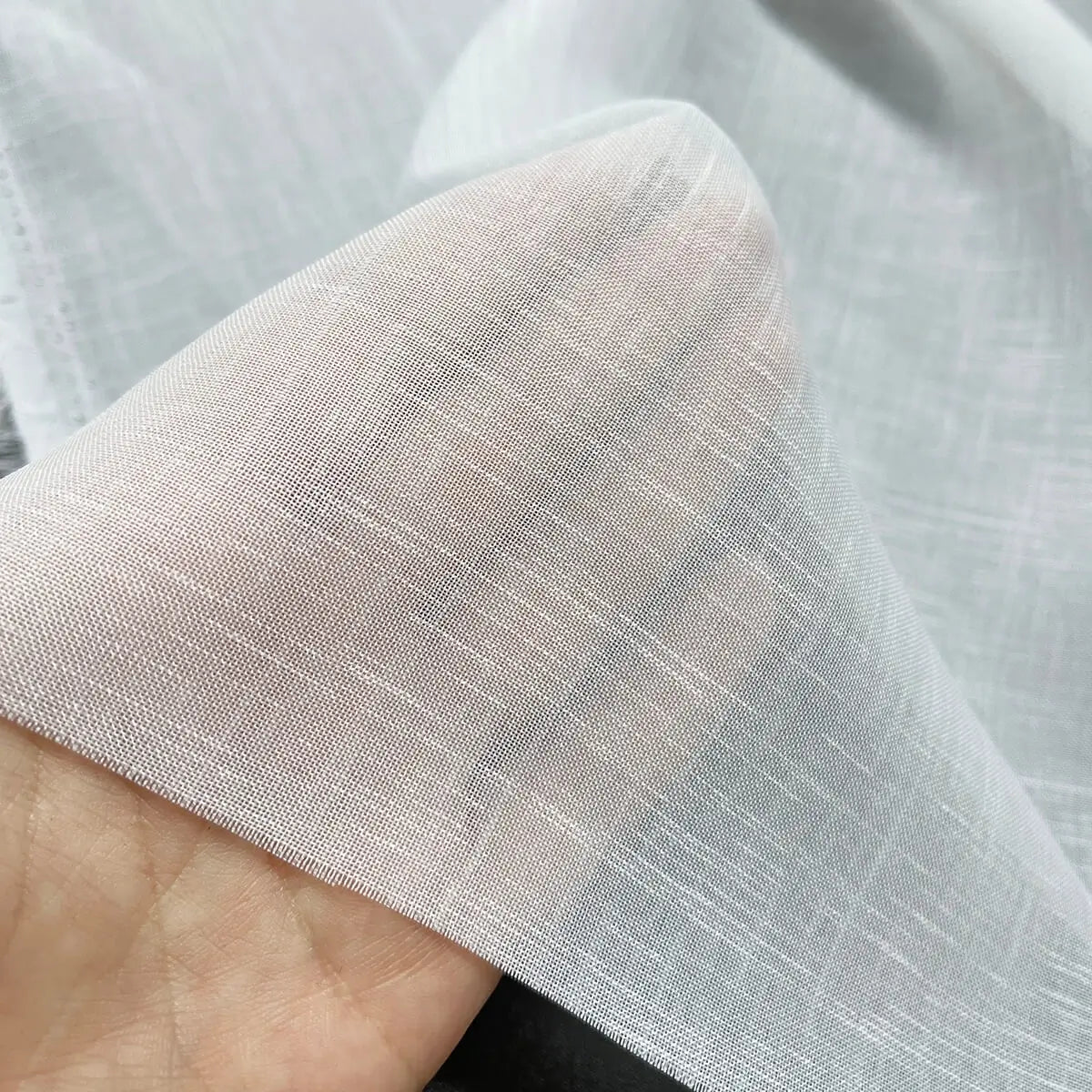 Tulle Batiste  White Solid Sheer