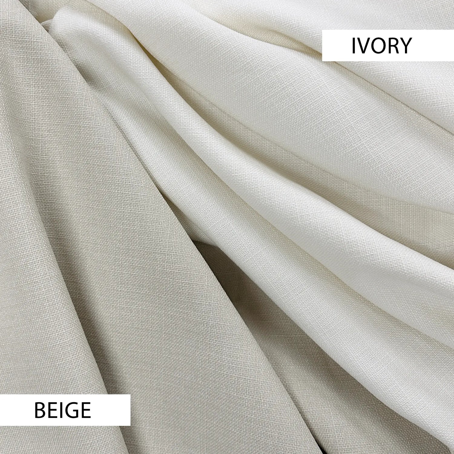 Linen Curtains Beige in Modern Style