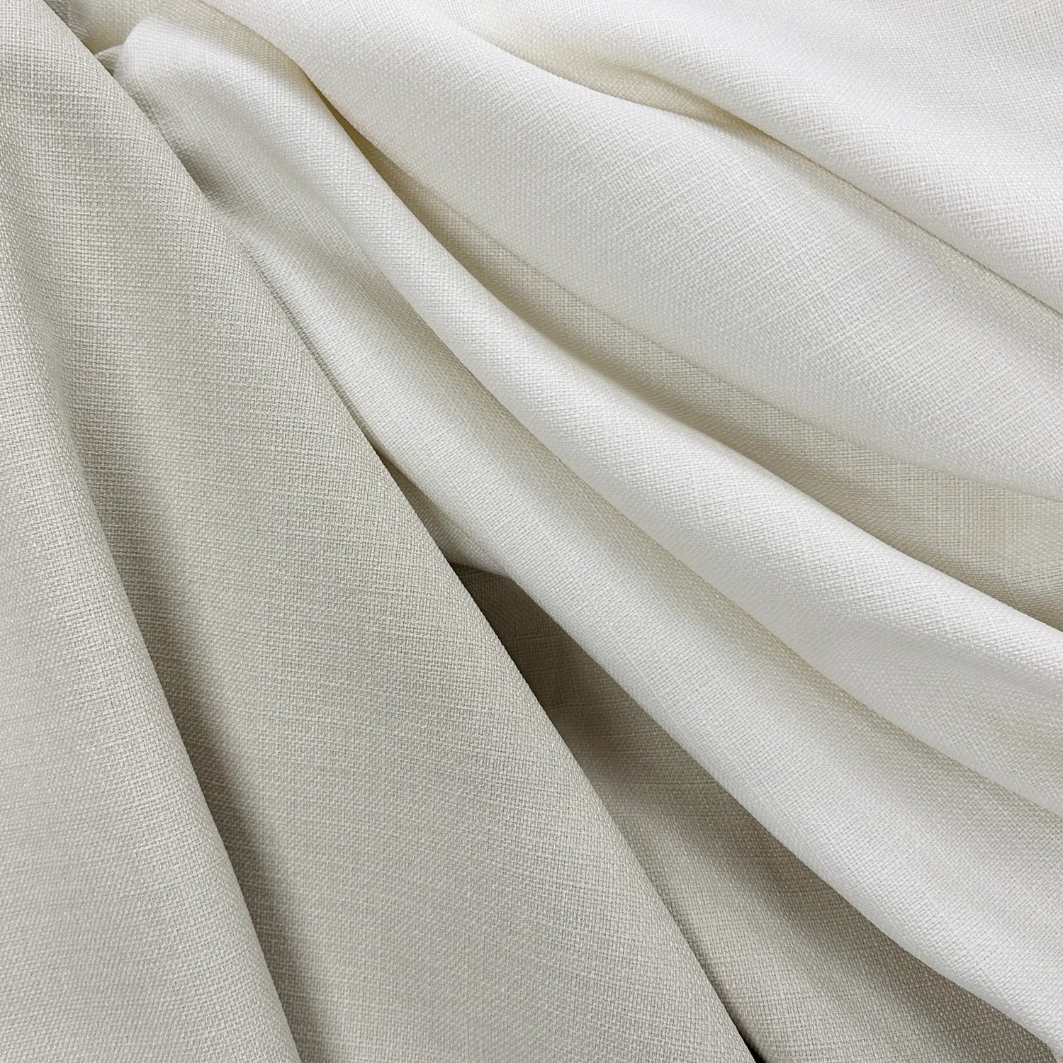 Linen Curtains Beige in Modern Style