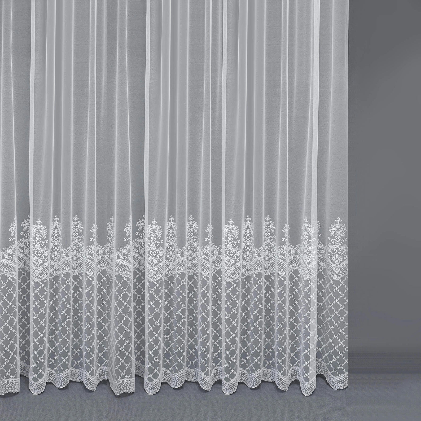 Lace Sheer Voile Curtains Embroidered