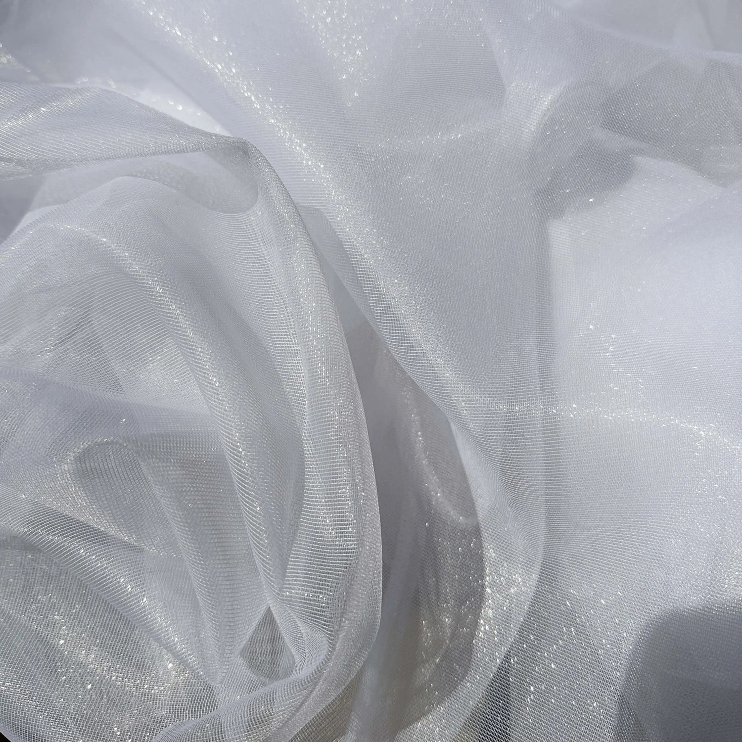 Voile Sheer Curtains with Lurex Shimmering, Custom Made, White
