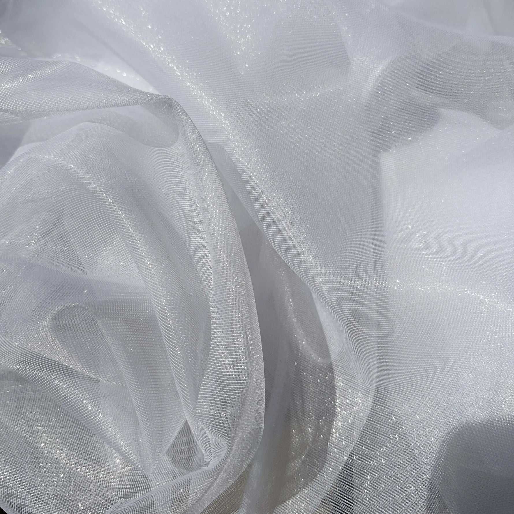 Voile Sheer Curtains with Lurex Shimmering, Custom Made, White
