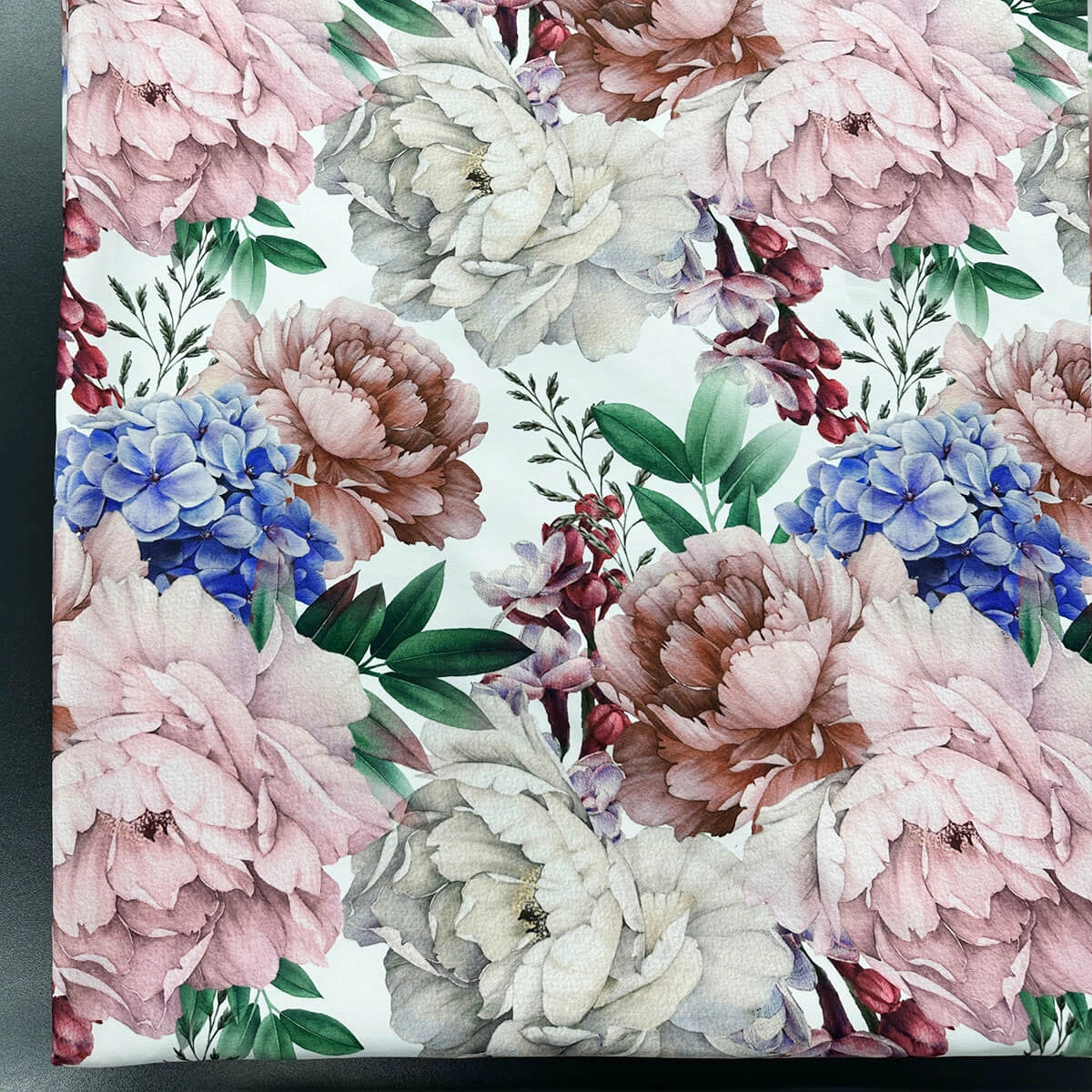 Curtains fabric floral with Hydrangea