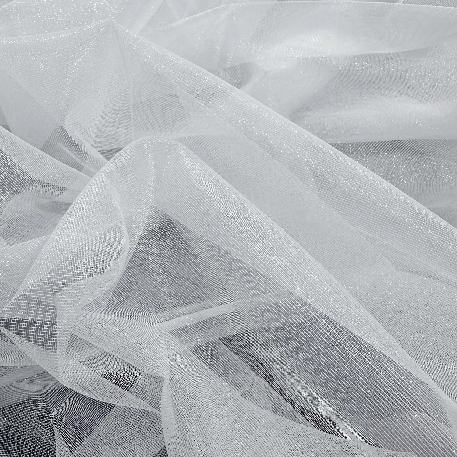 Voile Sheer Curtains with Lurex Shimmering, Custom Made, White
