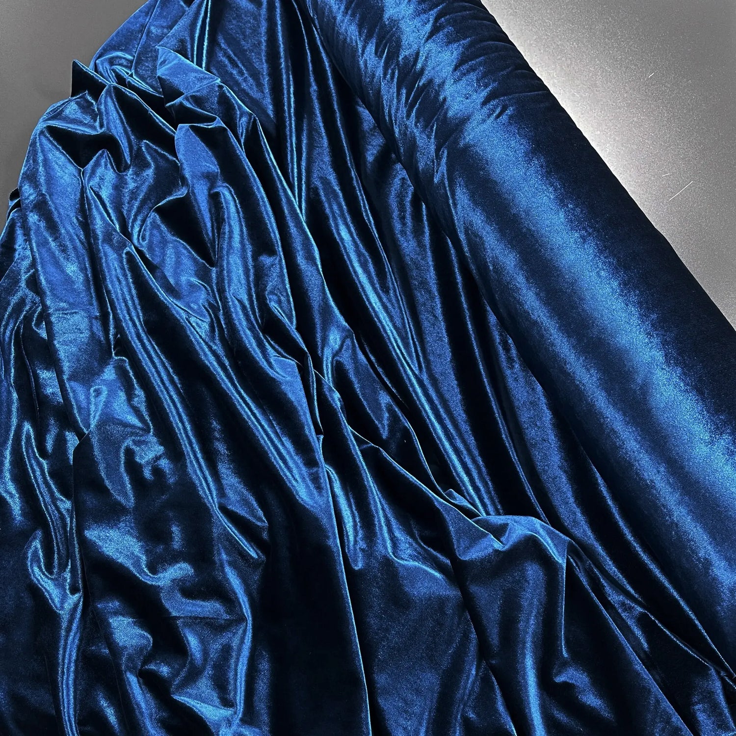 velvet fabric electric blue