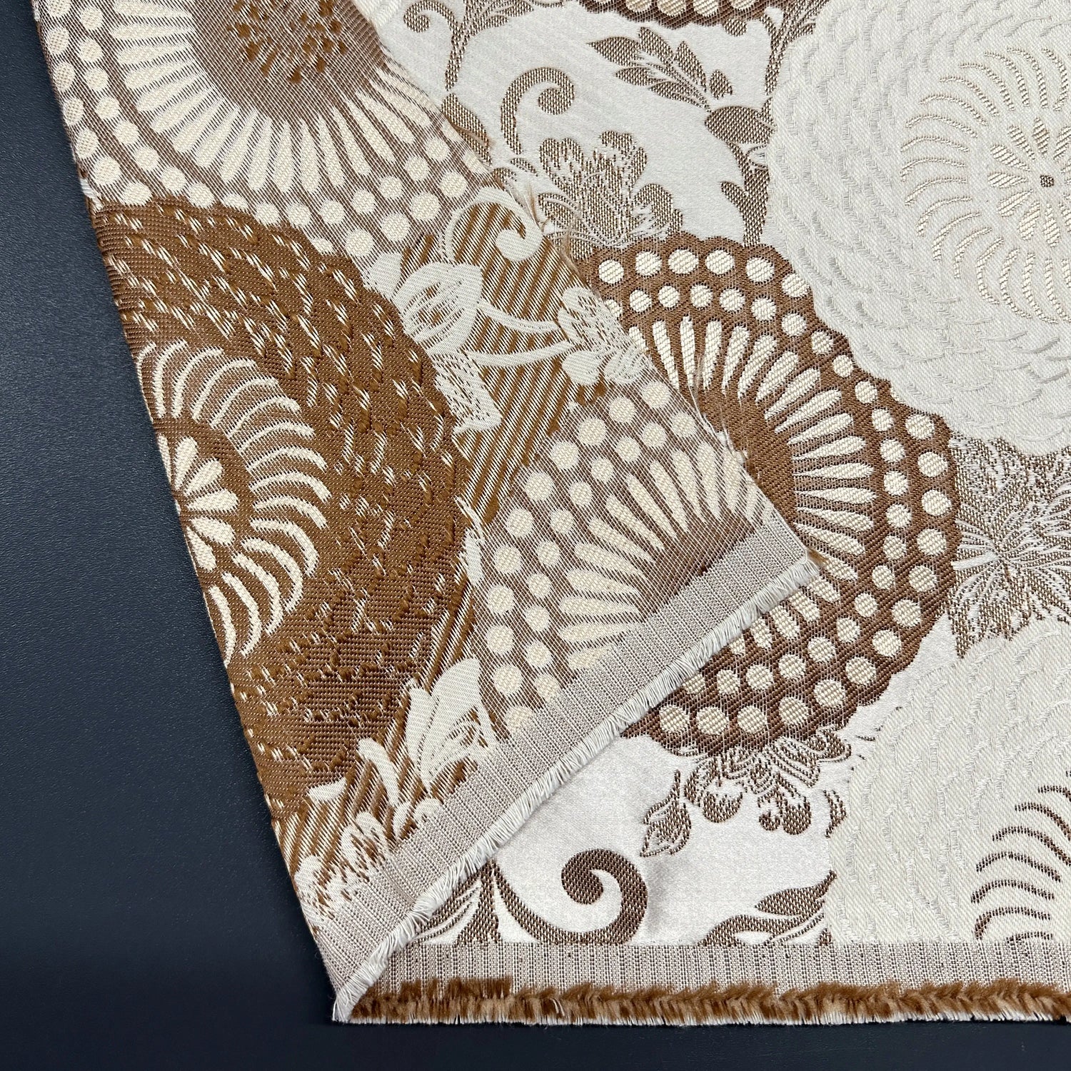 Fabric Jacquard for Curtains for Living Room, Bedroom in Retro Vintage Bohemian Style, Custom made, Floral Patterned