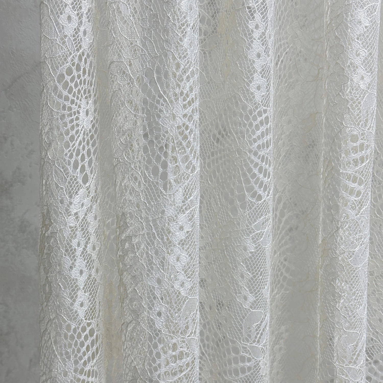 Sheer Curtains from French Lace in Cream color, Retro Vintage Style