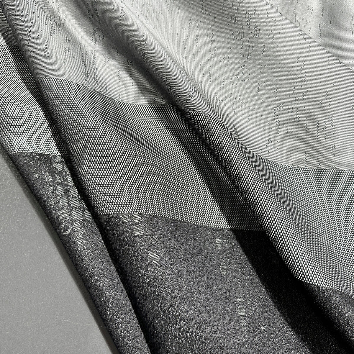Fabric for  Curtain Panels Striped Gray for Living Room
