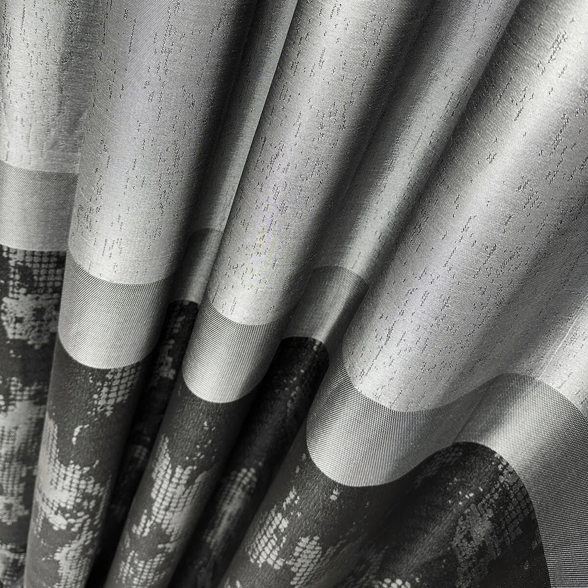 Fabric for Curtain Panels Striped Gray for Living Room