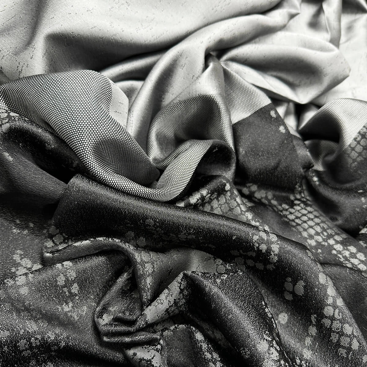 Fabric for  Curtain Panels Striped Gray for Living Room