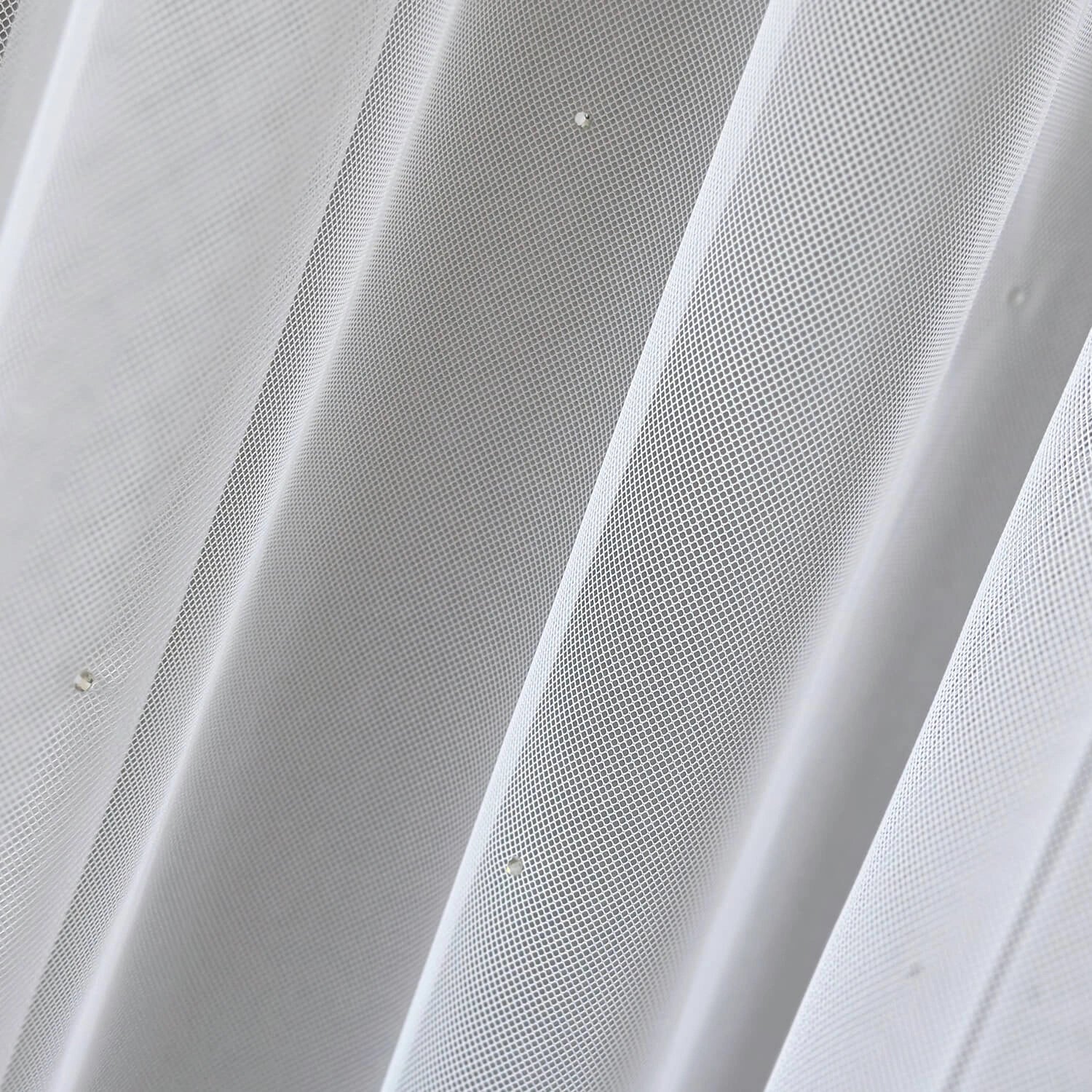 Fatin Sheer Curtains with Shiny Rhinestones, Elegant Plain Soft Tulle Drapes