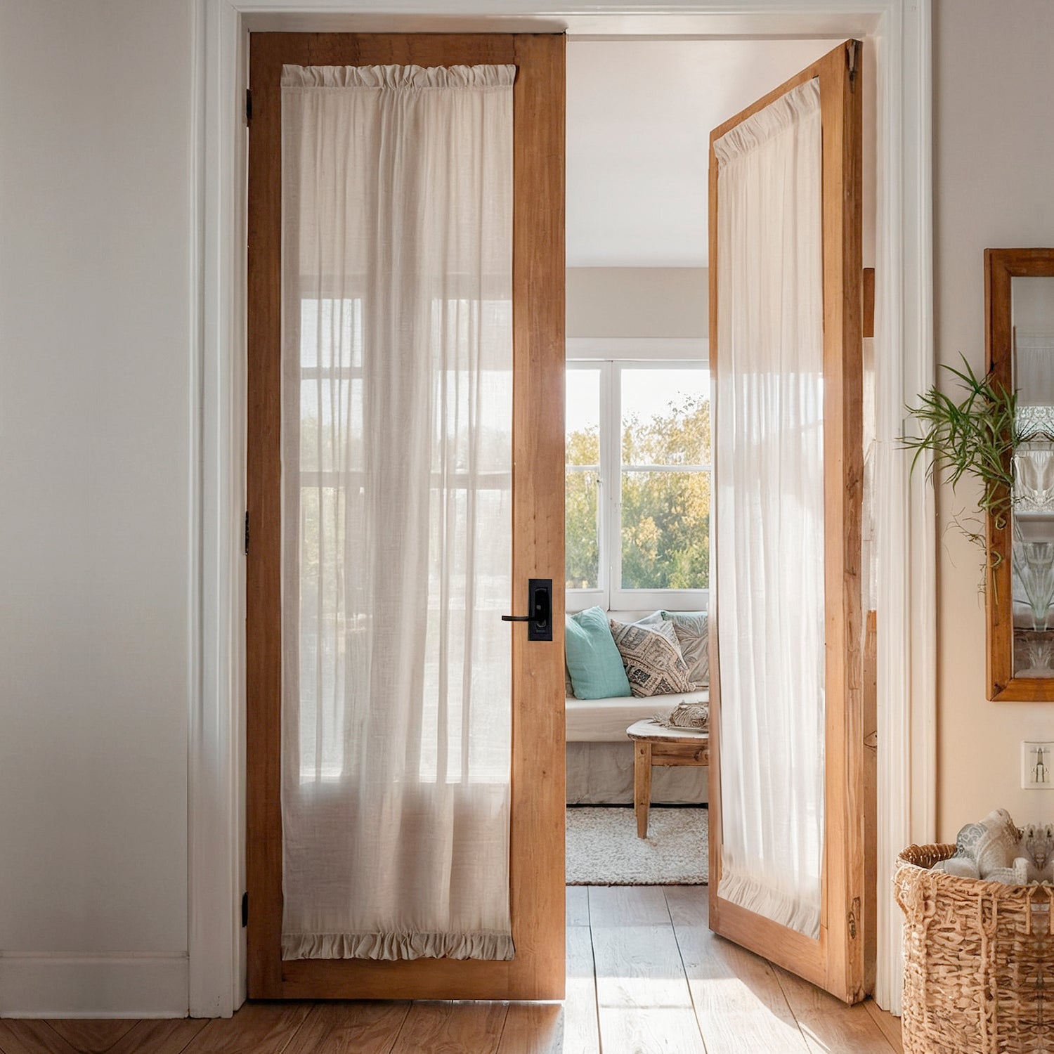 Sliding Patio Door Linen Curtains