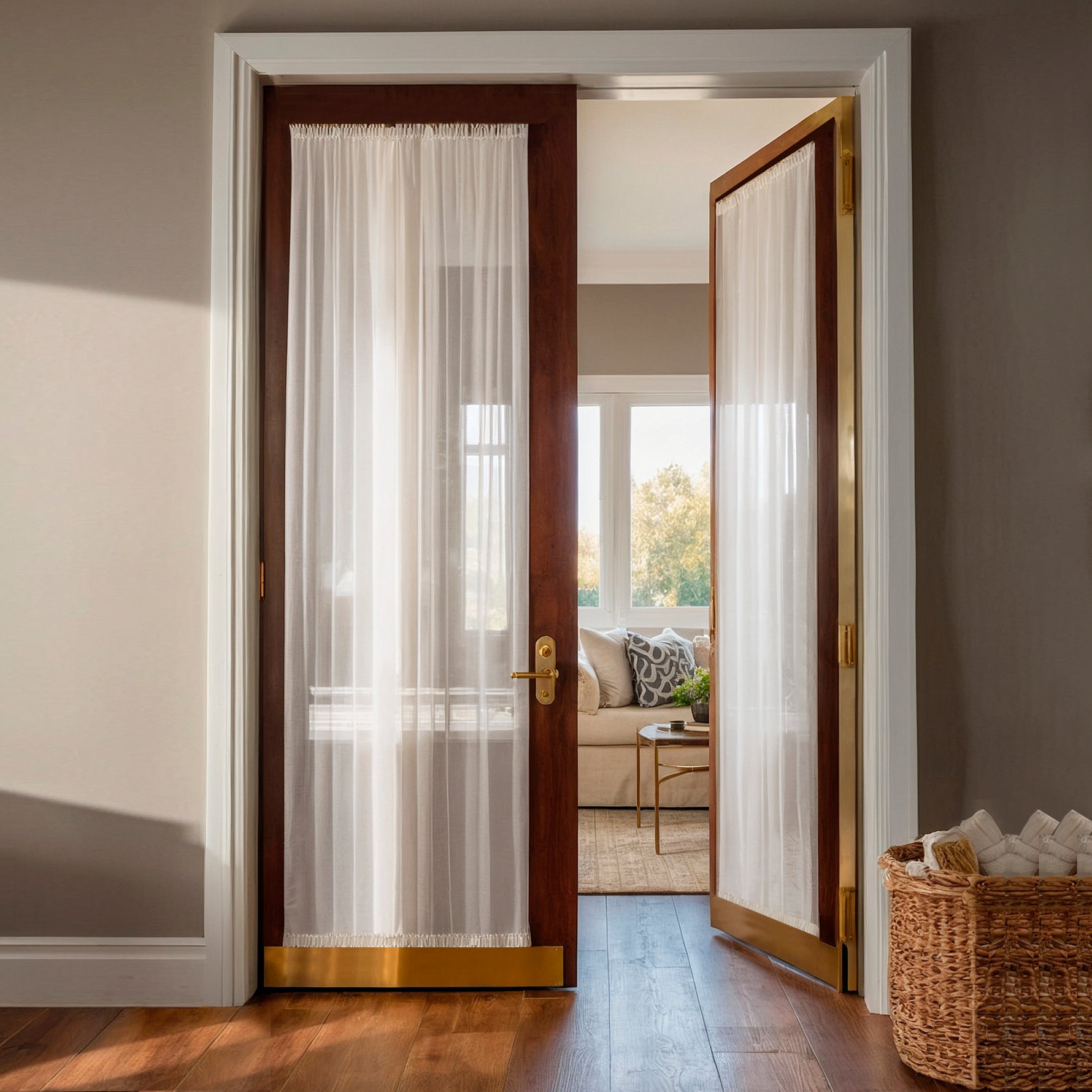 Sliding Patio Door Linen Curtains