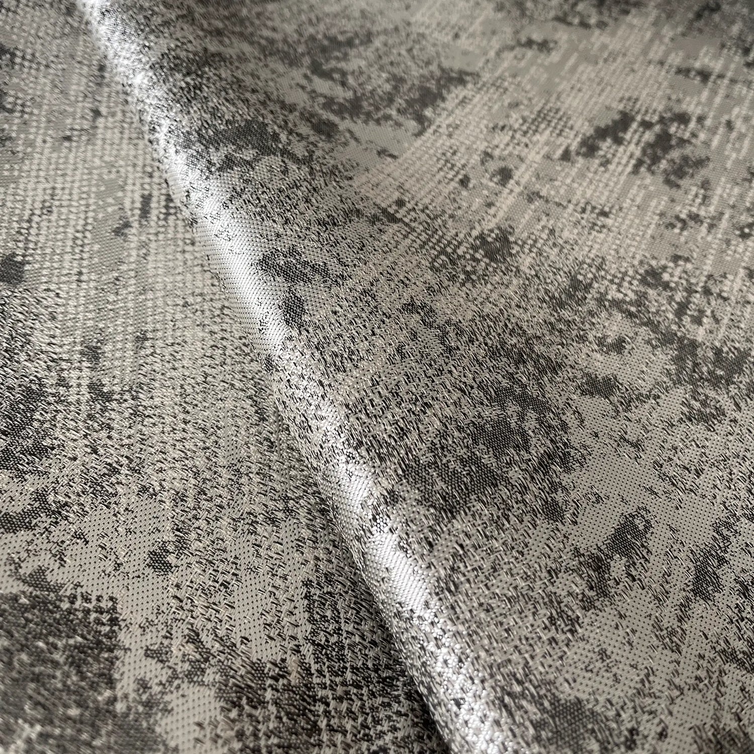 Jacquard Drapery Curtain Modern Abstract Patterned in Taupe Gray