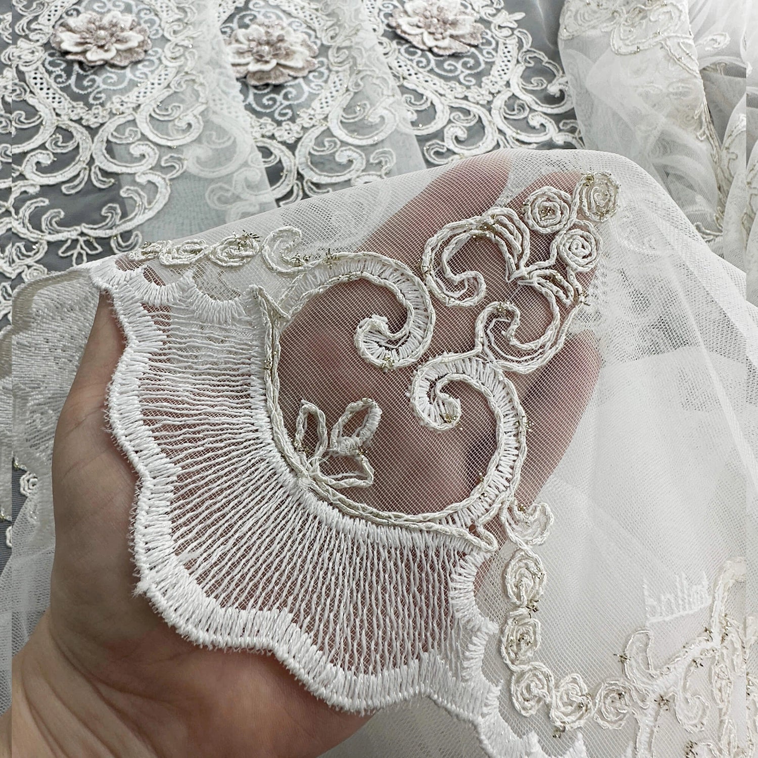 Curtains Lace Embroidered Elegant Victorian Vintage Style