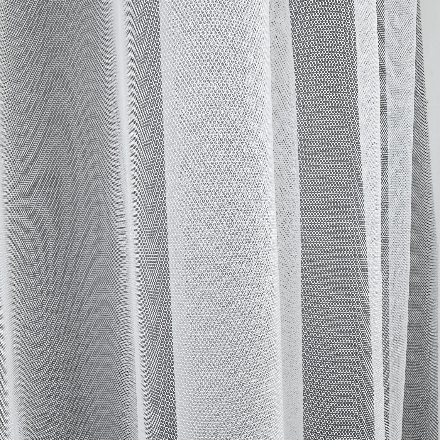Tulle Curtains from White Fatin Fabric - Custom Semi Sheer Voile Curtains