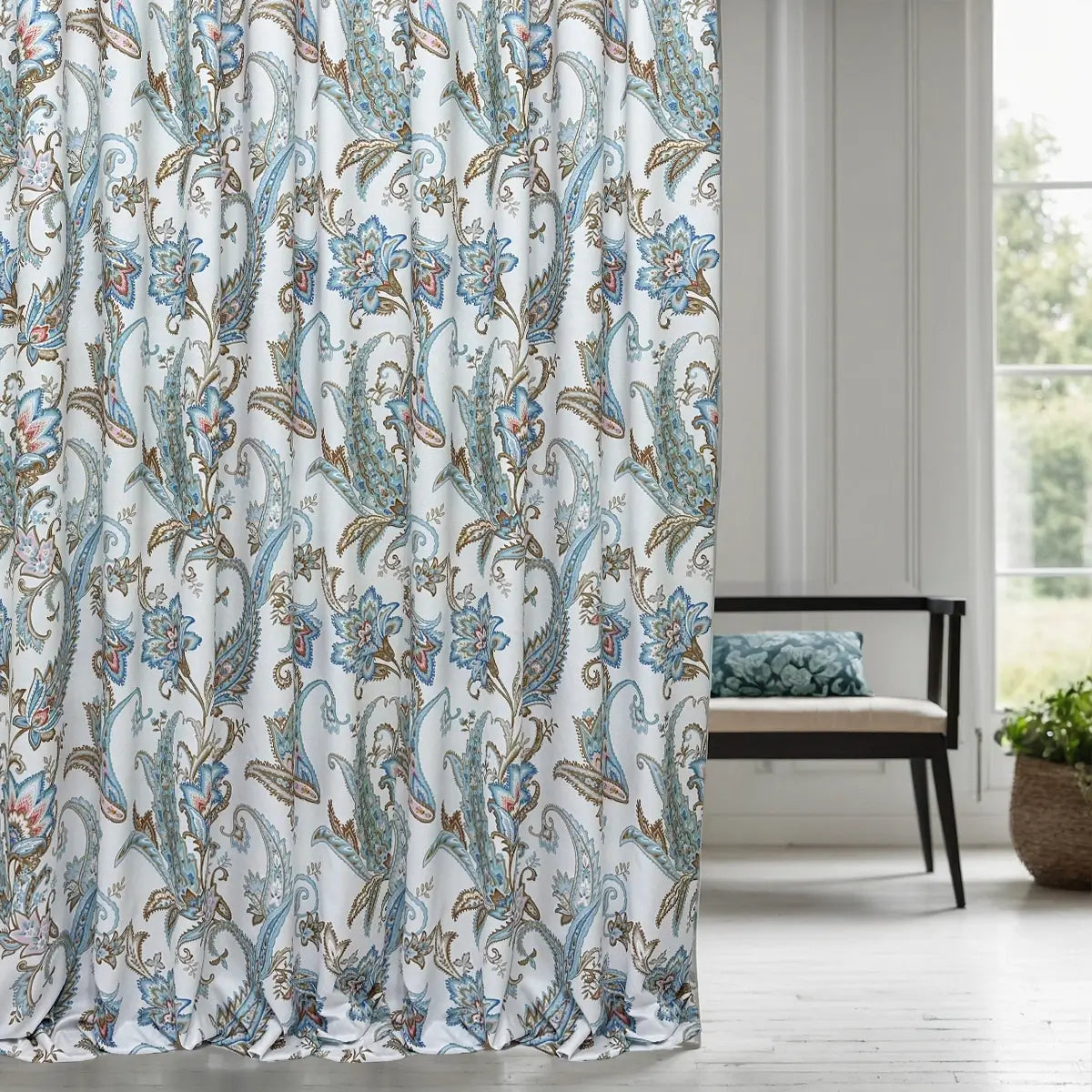 Window Covering Vintage Exotic Floral Patterned