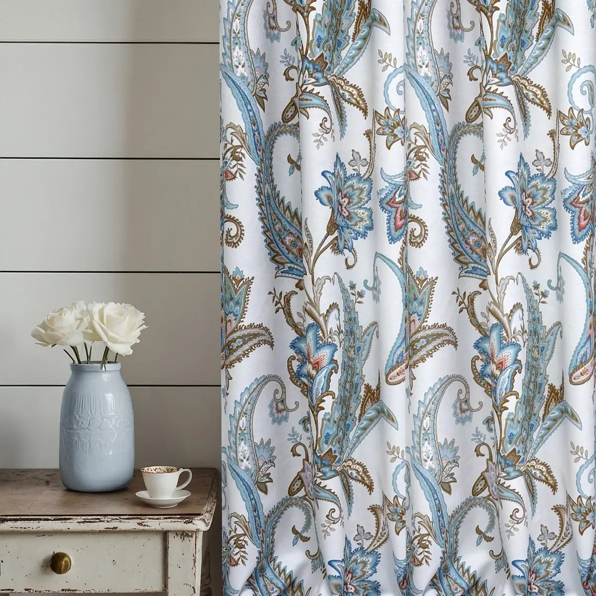 Window Covering Vintage Exotic Floral Patterned