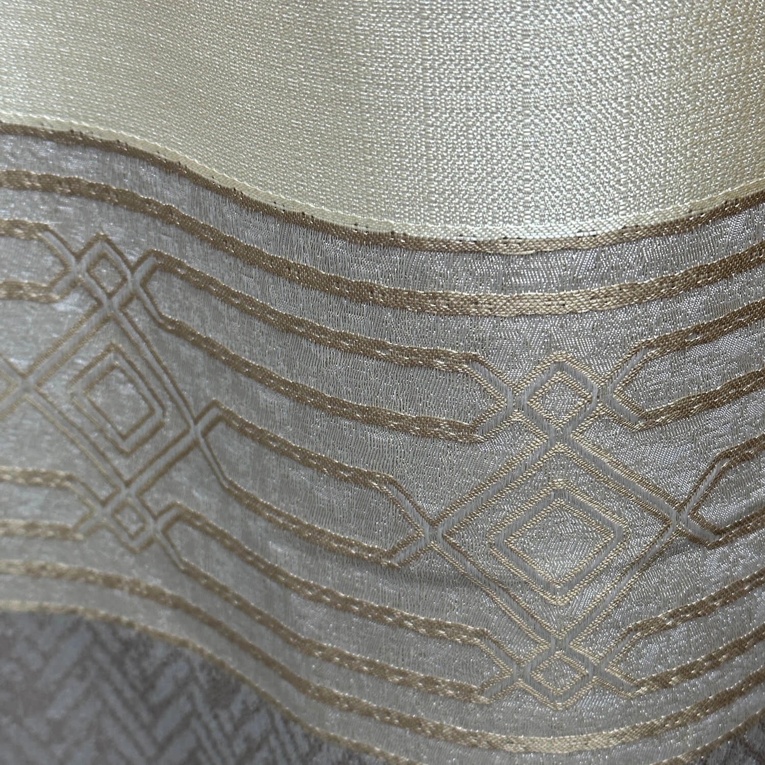 Curtain Panels Stylish Modern Living Room Cream Gray Striped