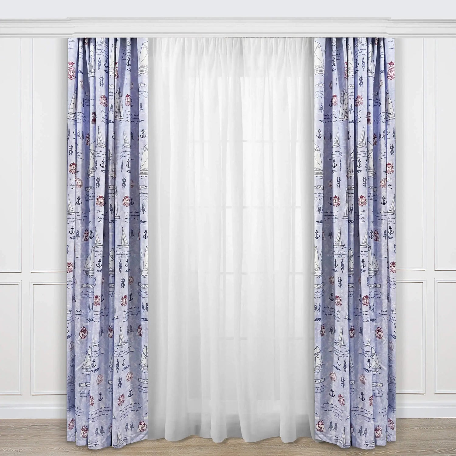 Curtains Cute Ocean Theme for Boys Bedroom, Custom Length Home Linen