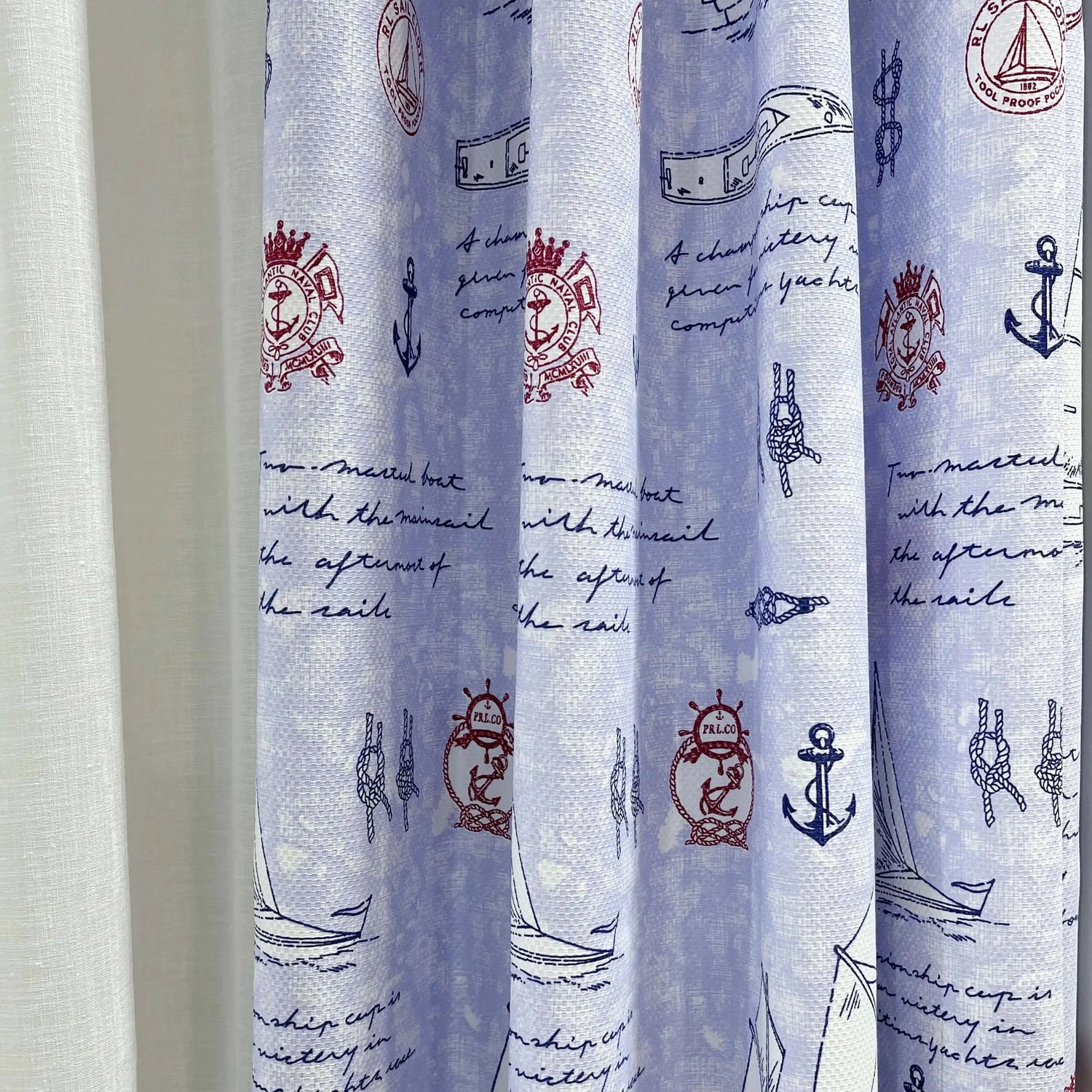 Curtains Cute Ocean Theme for Boys Bedroom, Custom Length Home Linen