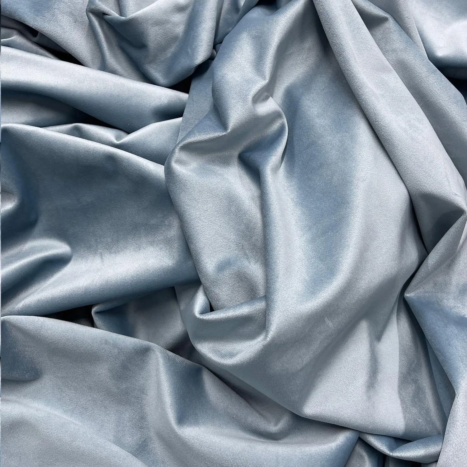Velvet Curtains, Smoky Blue for Elegant Modern Living Room Decor,