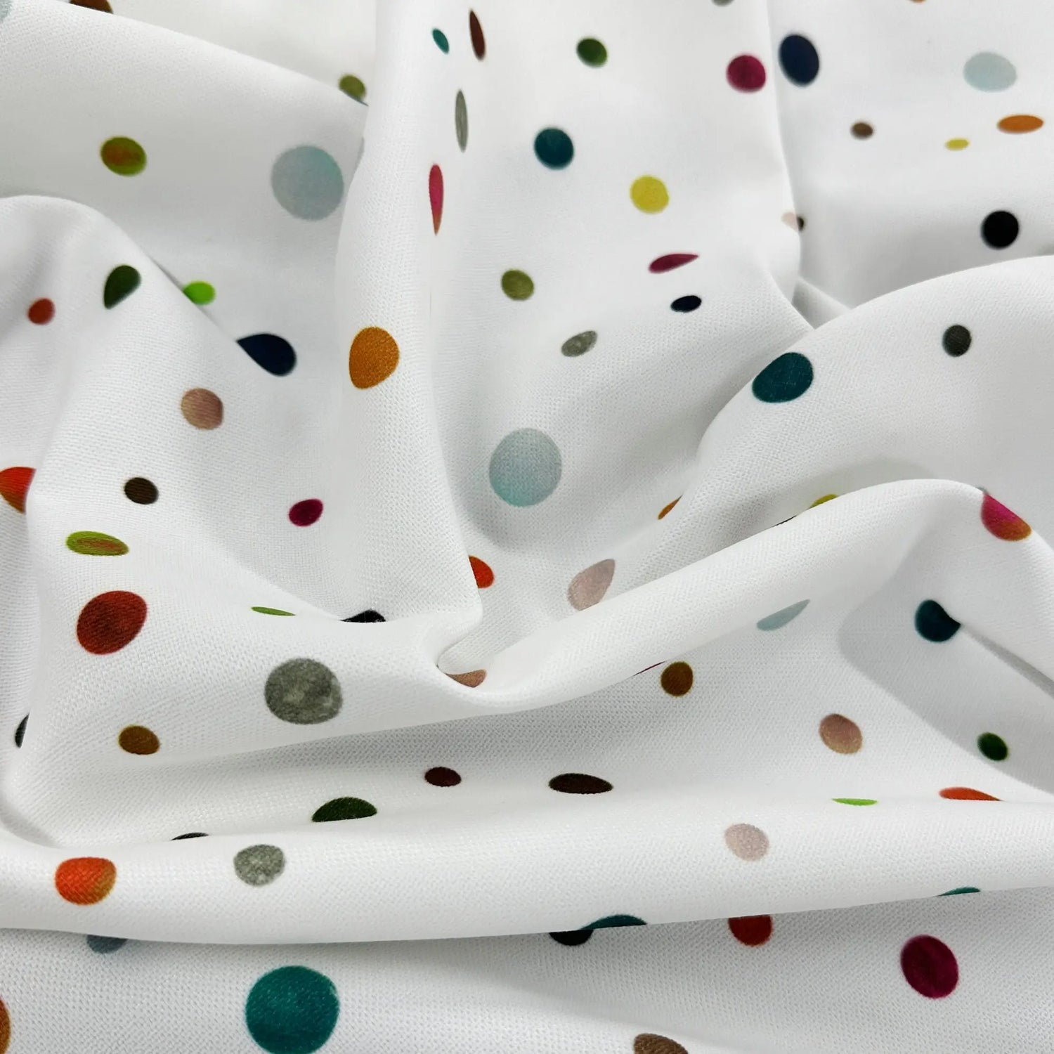 fabric for Curtains Funny Colorful Polka Dot for Kids Room