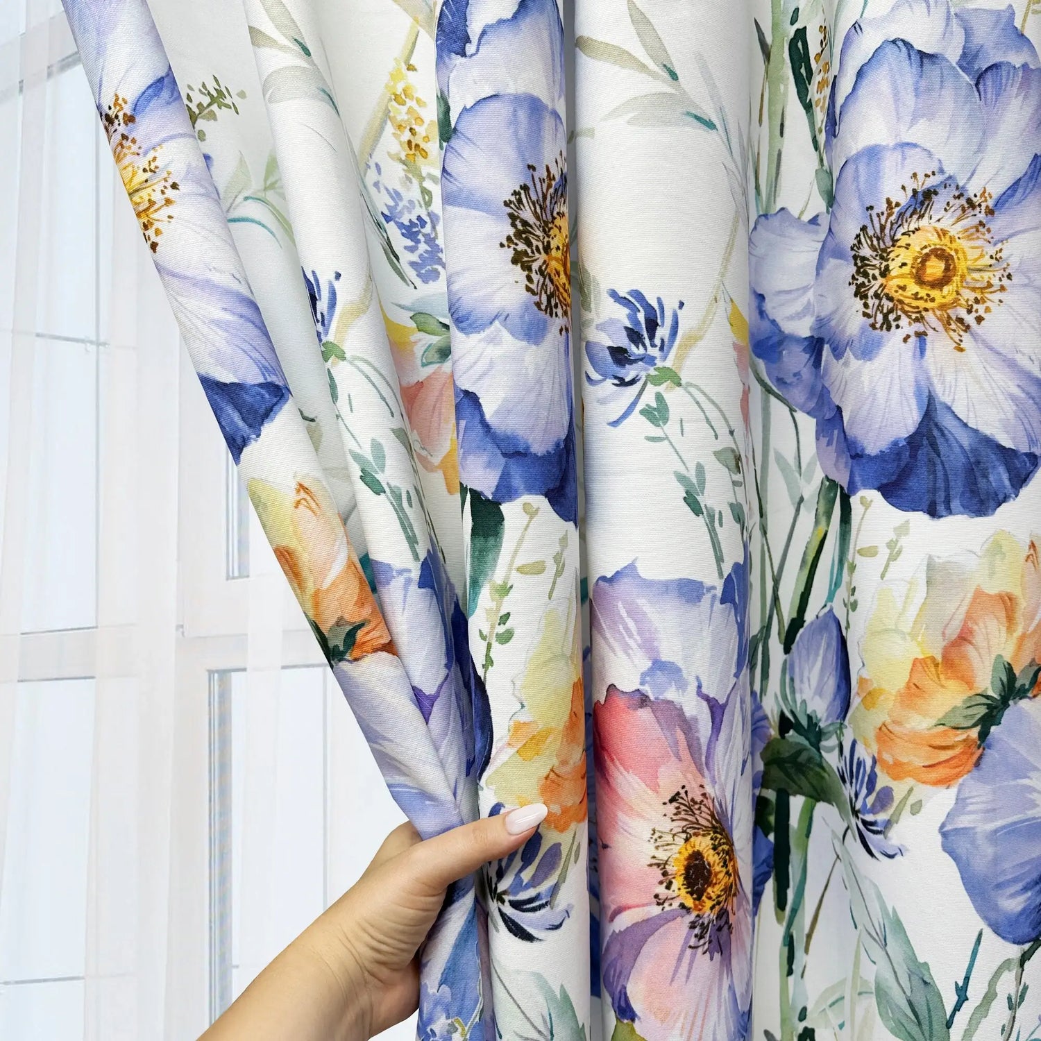 Curtains Bright Floral for Provence Living Room / Bedroom Home Decor