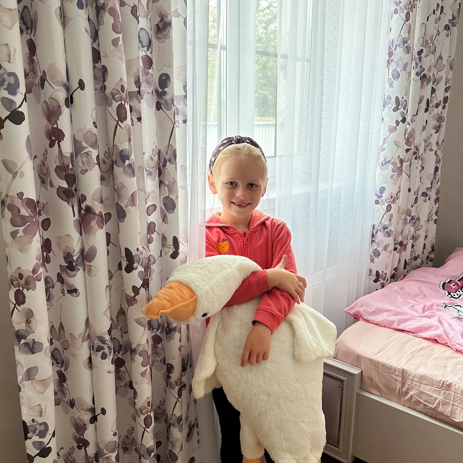 Cottage Curtains Floral Patterned with Watercolor Branches