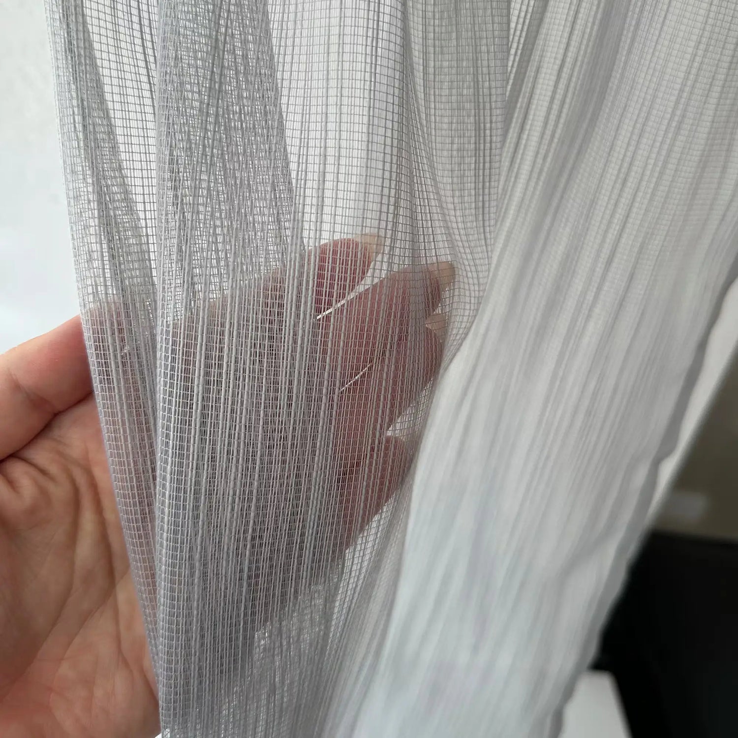 fabric for Cafe Curtain for Kitchen, Gray