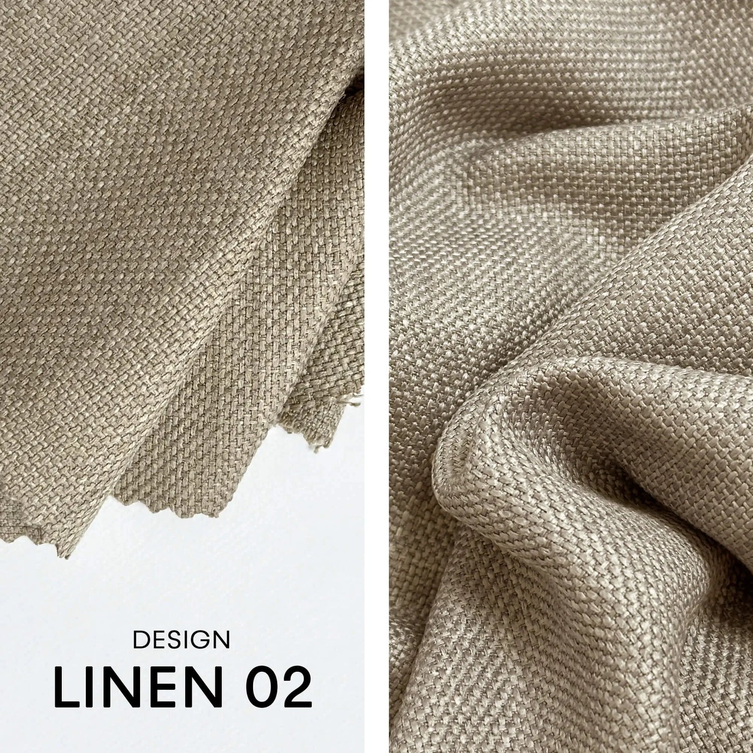 Linen fabric for Shower Curtain Panel, Beige, Heavy