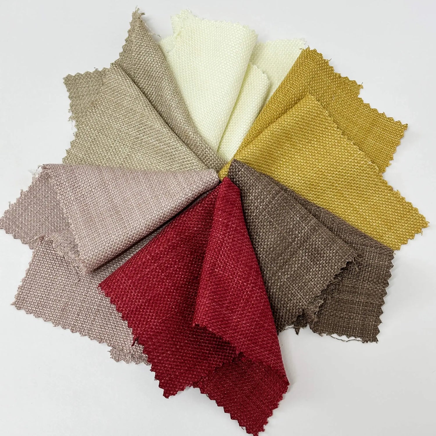 Linen fabric samples for  Shower Curtain Panel