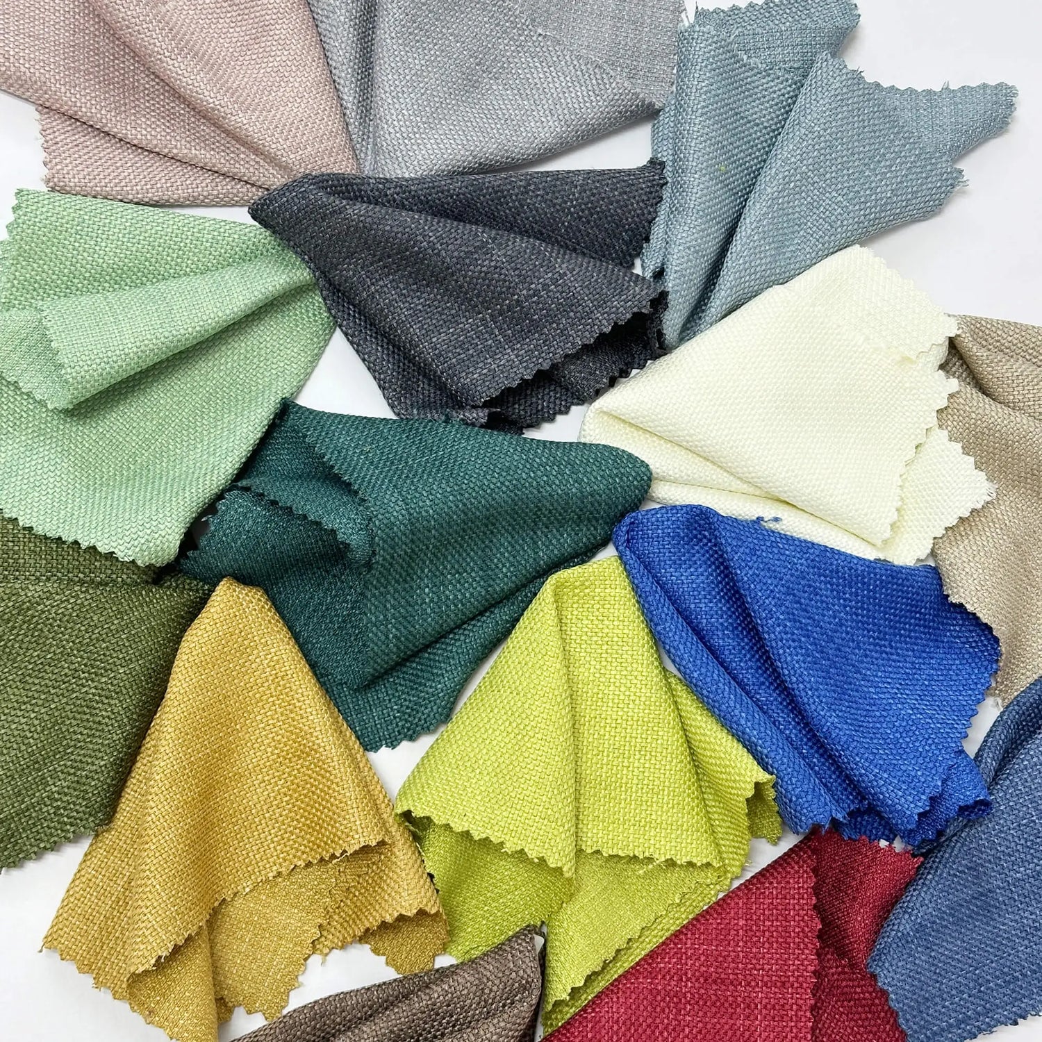 Linen fabric samples for Shower Curtain Panel