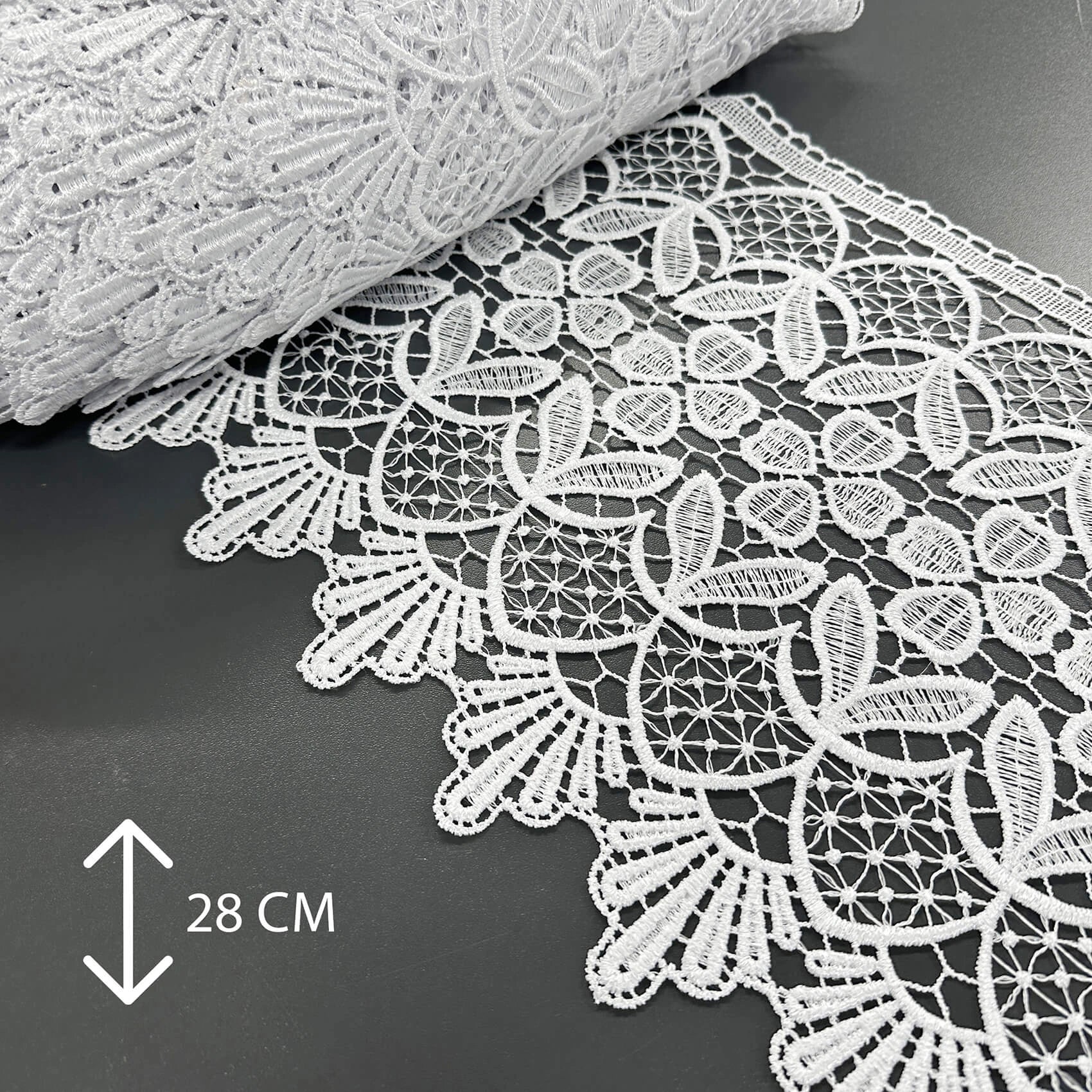 Lace Trim Crochet Cotton Wide Guipure