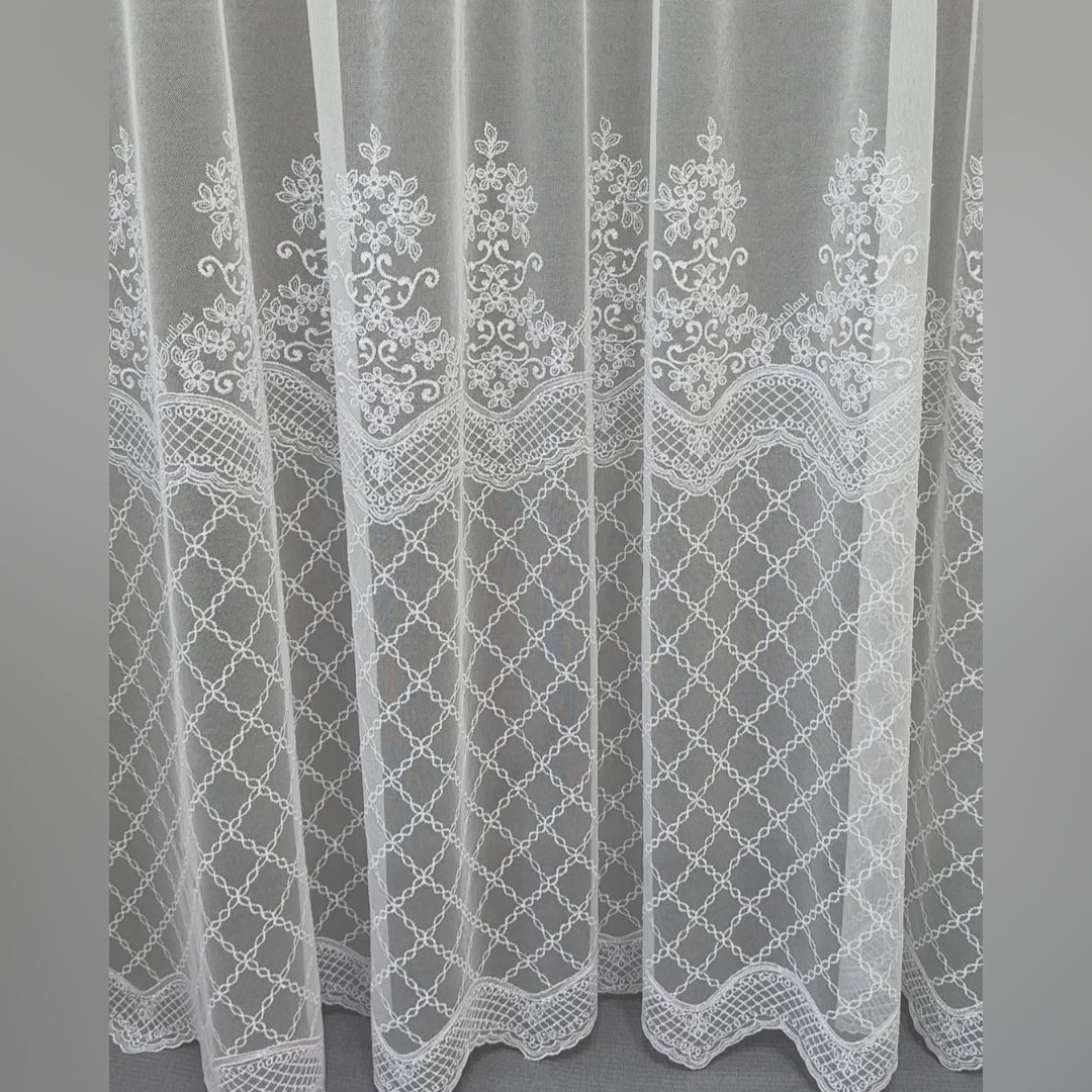 Lace Sheer Voile Curtains Embroidered
