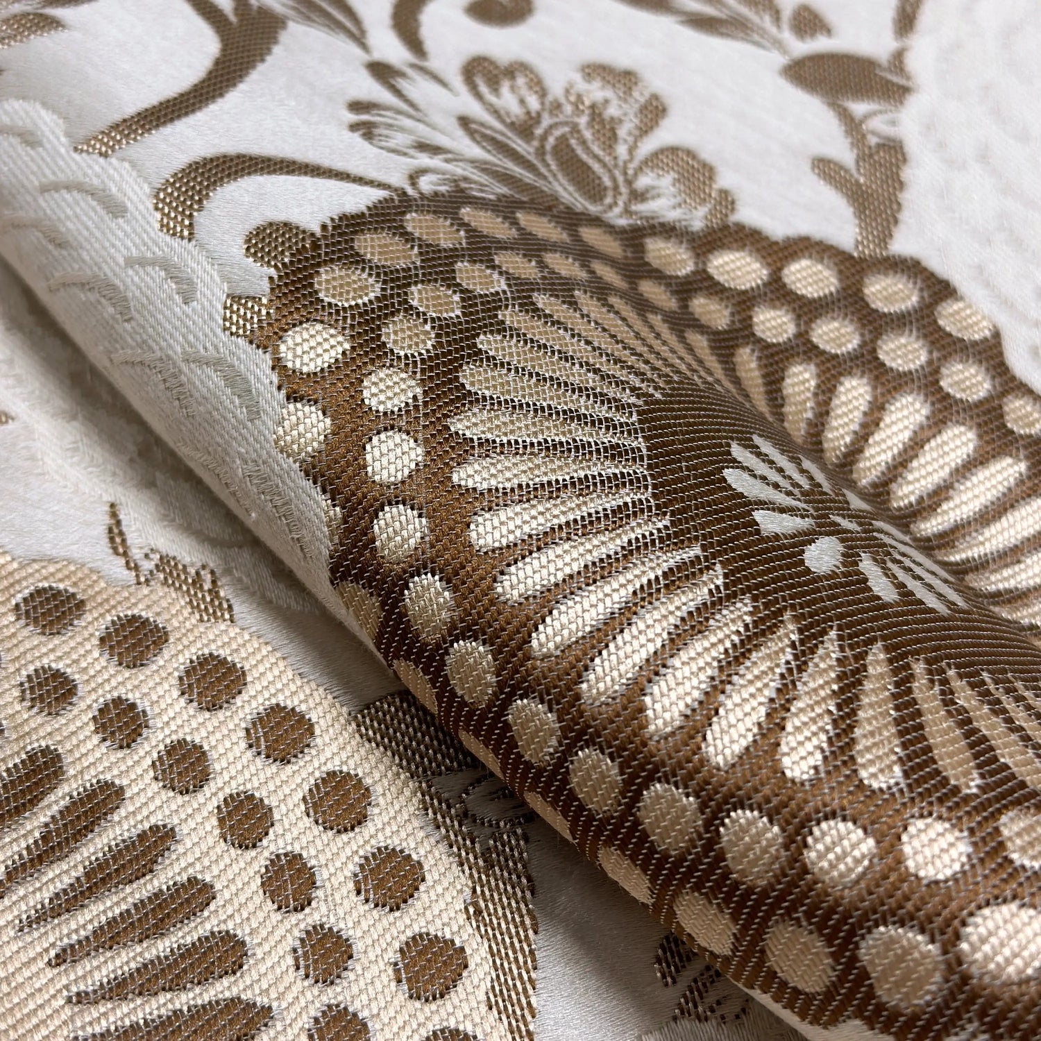 Jacquard fabric for  Curtains for Living Room, Bedroom in Retro Vintage Bohemian Style, Custom made, Floral Patterned