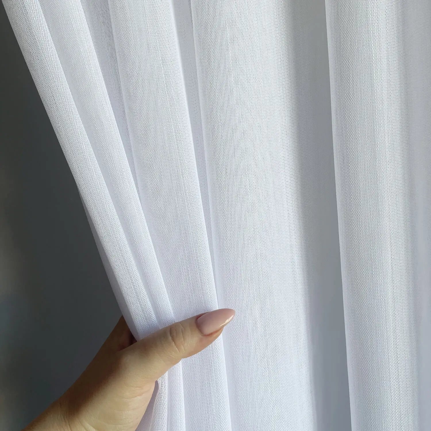 Tulle Curtains Markizeth - Semi Sheer Voile Custom Made, White