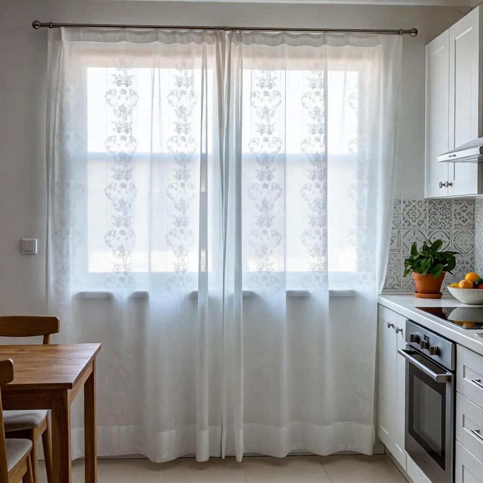 Color and style: how to choose tulle for 🍽️ the kitchen