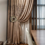 Round Luxury Curtain Holdbacks, Bronze Gold