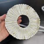 Round Luxury Curtain Holdbacks, White 