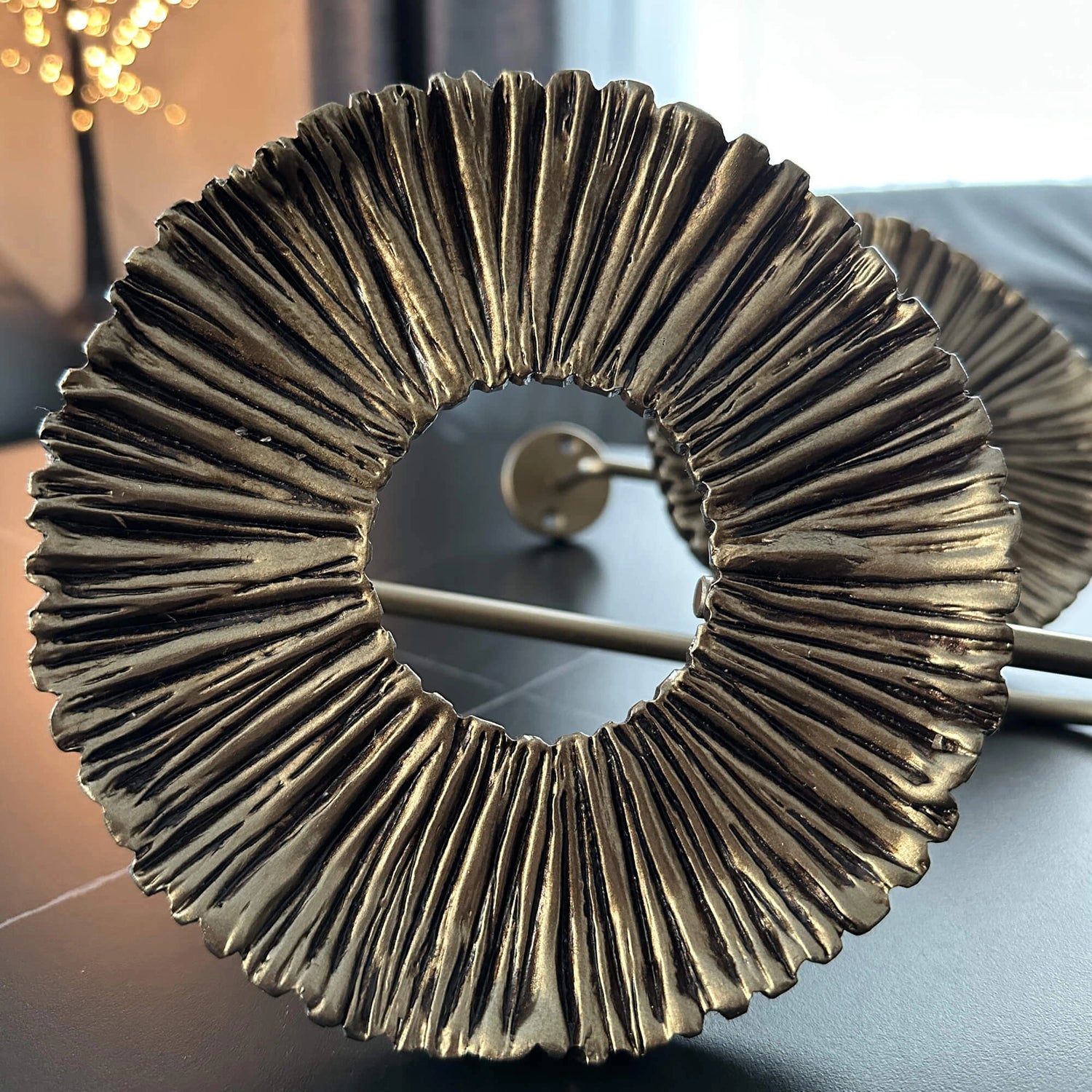 Round Luxury Curtain Holdbacks, Bronze Gold