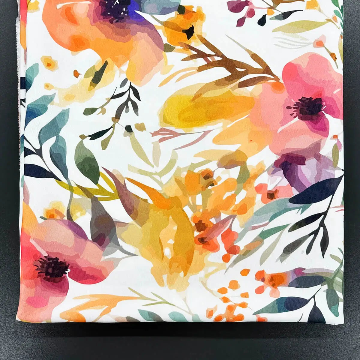 Tea Table Runner Personalized Floral with Watercolor Pattern