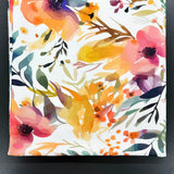 Tea Table Runner Personalized Floral with Watercolor Pattern