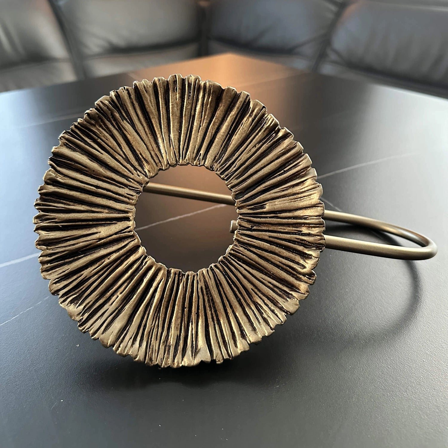 Round Luxury Curtain Holdbacks, Bronze Gold