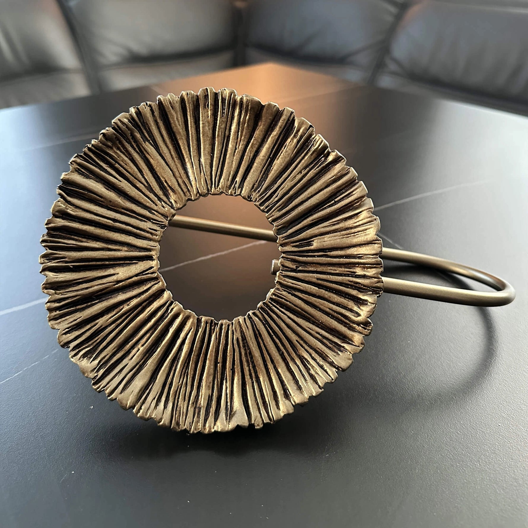 Round Luxury Curtain Holdbacks, Bronze Gold