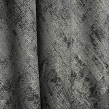 Modern gray jacquard curtains with abstract textured pattern and luxury fabric