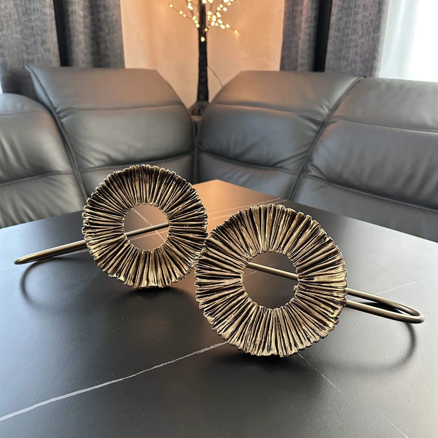Round Luxury Curtain Holdbacks, Bronze Gold