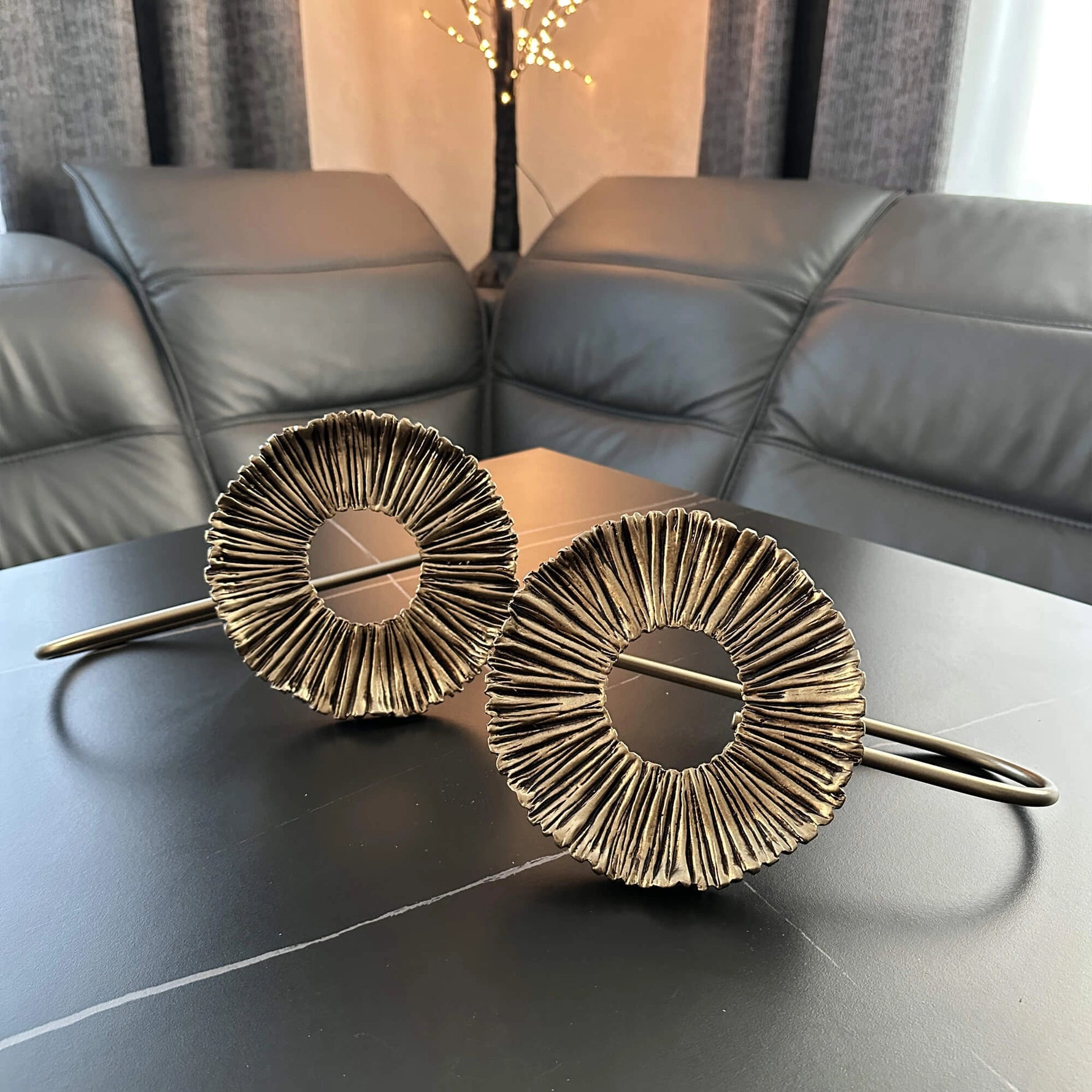 Round Luxury Curtain Holdbacks, Bronze Gold